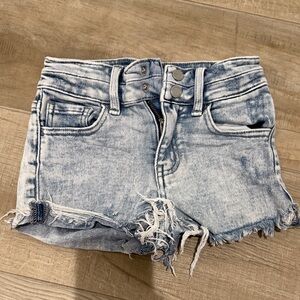 Flying Monkey Light Blue Distressed Kids Shorts